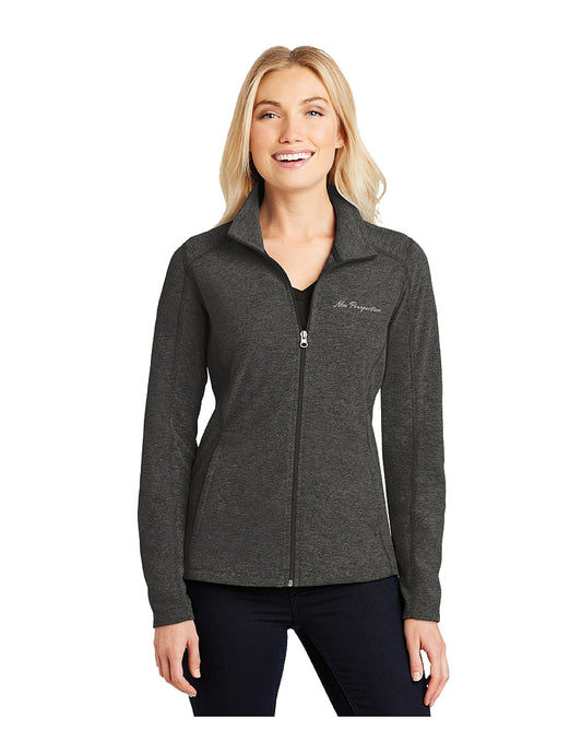 Ladies Heather Microfleece Full-Zip Jacket  L235
